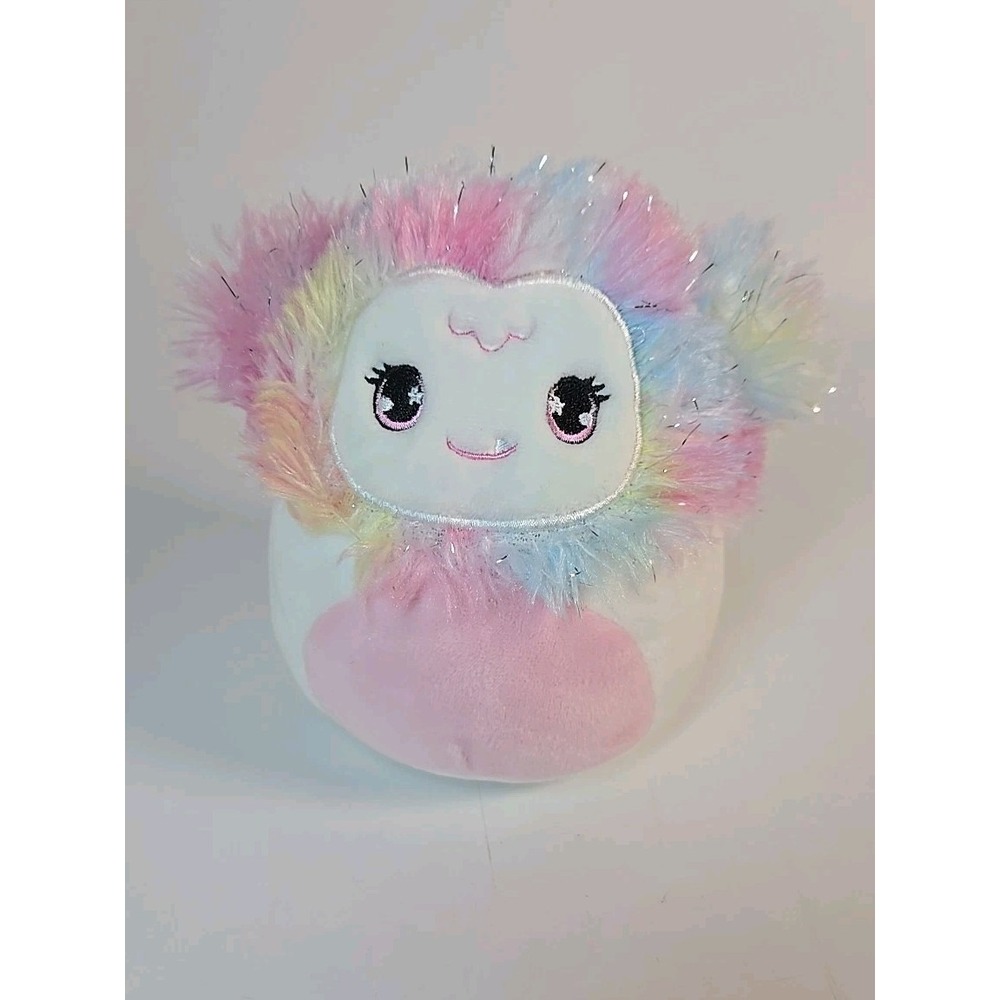 Squishmallows Mystery Squad, Amara The Yeti, Rainbow‎ Tie-Dye, Tinsel Hair, 8"